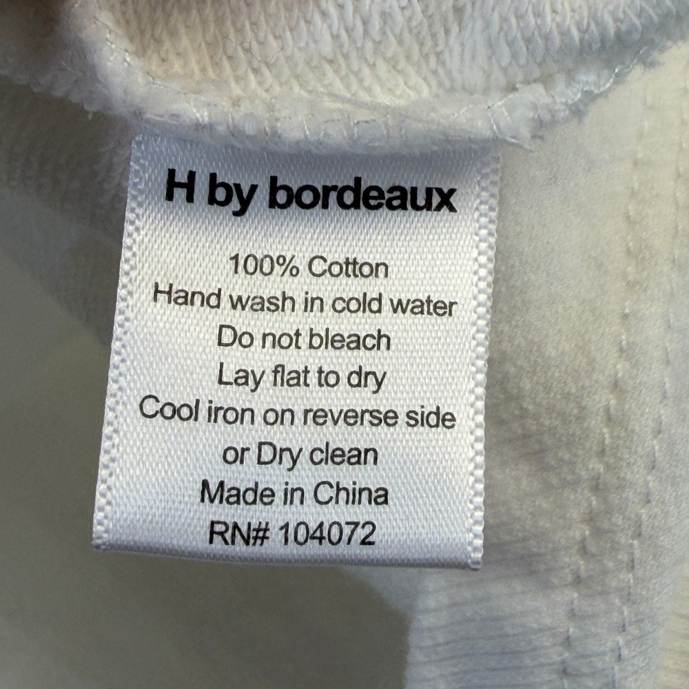 H by Bordeaux Boho Chic Asymmetrical Cold Shoulder Top Women Size M Minimalist - Picture 8 of 8
